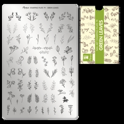 Green leaves, NO. 79, Moyra Stamping Plade